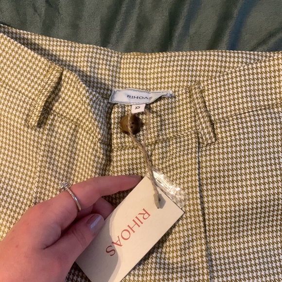 NWT Khaki Plaid Straight Pant - Picture 4 of 5